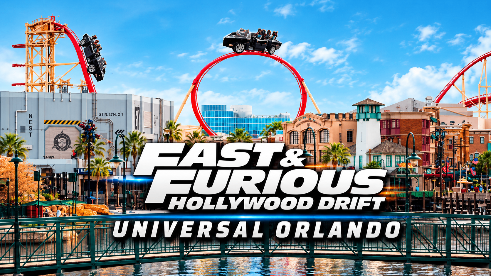 Fast & Furious Hollywood Drift coaster at Universal Orlando Resort